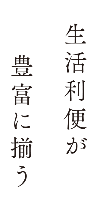 生活利便が豊富に揃う